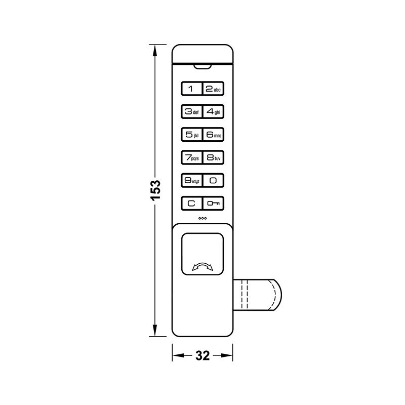 Furniture digital lock - Sola Next - For wooden lockers and cabinets - Image 2