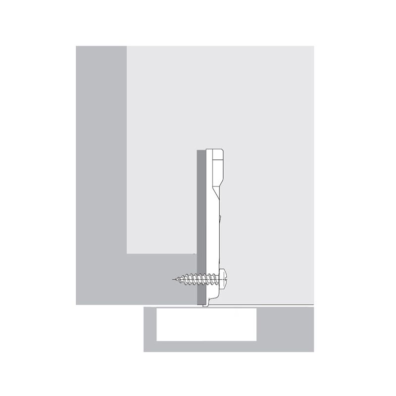 Hettich - hinge with integrated silent system, nickel plated, overlay, Opening angle 110?, TH-drilling pattern 52 x 5.5 mm, screwing on, for aluminum profile - Image 3