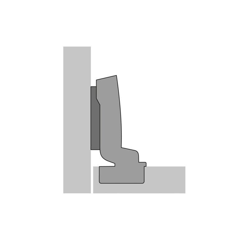 Hettich - hinge with integrated silent system, black, inset, Opening angle 110?, TH-drilling pattern 52 x 5.5 mm, for screwing on - Image 2