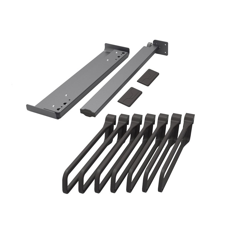 Kesseböhmer Trouser hanger side pull-out with 7 hangers, Conero, W 457 mm, D 475 mm, Black - Image 2
