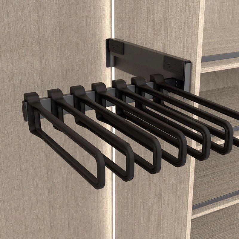 Kesseböhmer Trouser hanger side pull-out with 7 hangers, Conero, W 457 mm, D 475 mm, Black - Image 3