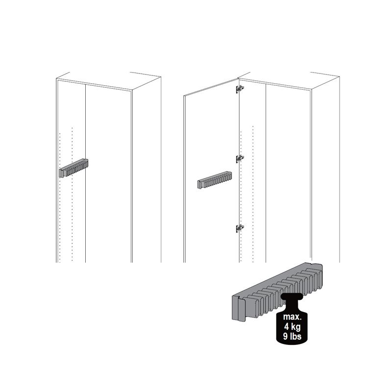 Kesseböhmer Holder for ties and belts facade 320 mm, Conero, D 345 mm, Champagne - Image 3