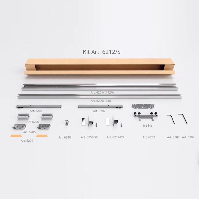VILLES - Invisible sliding system for wooden doors 120cm - Image 2