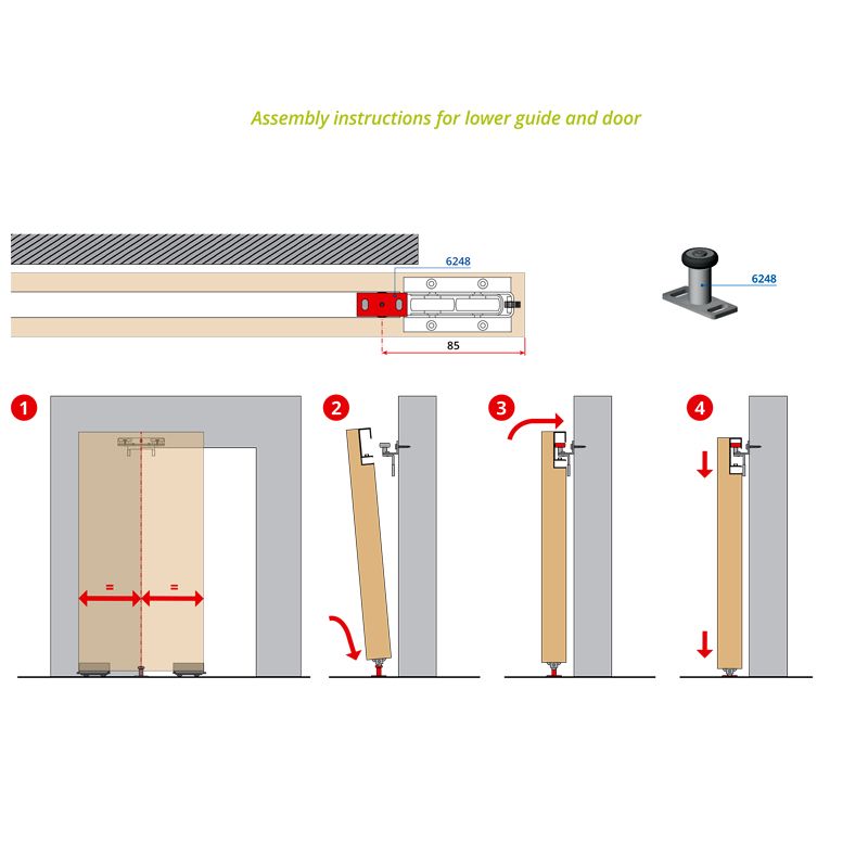 VILLES - Invisible sliding system for wooden doors 120cm - Image 10