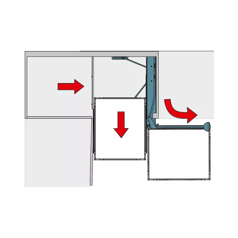 EXCLUSIVE - PEKA Corner pull-out Magic Corner Comfort, with Soft close mechanism and 36 kg load capacity, Swings out Right, Anthracite - Image 7