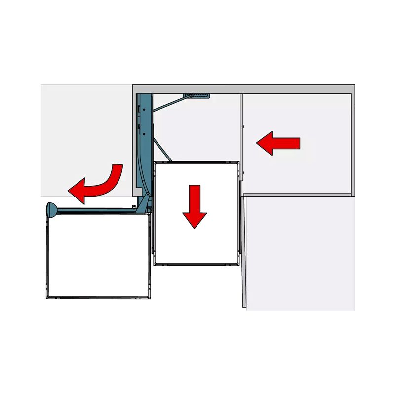 EXCLUSIVE - PEKA Corner pull-out Magic Corner Comfort, with Soft close mechanism and 36 kg load capacity, Swings out Left, Anthracite - Image 7