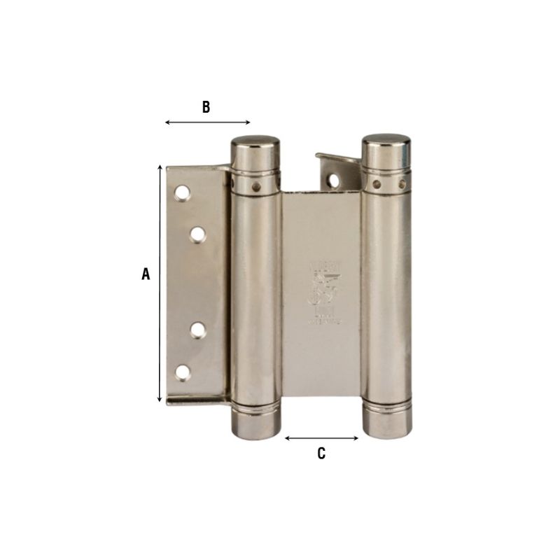 Swing door hinge 15 cm, Polished Brass - Image 2