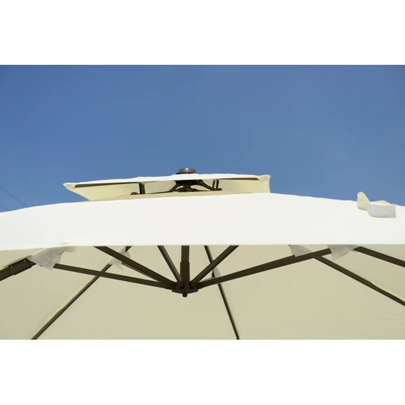 ROMA - Durable 3m Square Aluminum Cantilever Umbrella with Rotating Base Heavy Duty, frame champagne X polyester beige Waterproof & UV resistant - Image 3