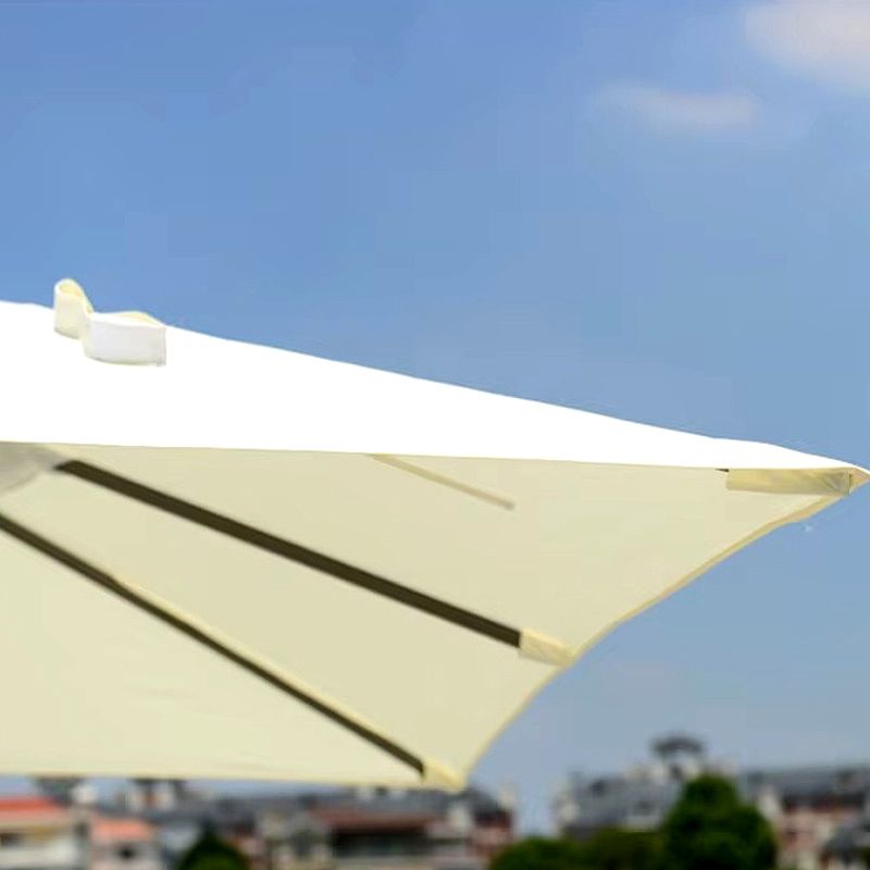 ROMA - Durable 3m Square Aluminum Cantilever Umbrella with Rotating Base Heavy Duty, frame champagne X polyester beige Waterproof & UV resistant - Image 4
