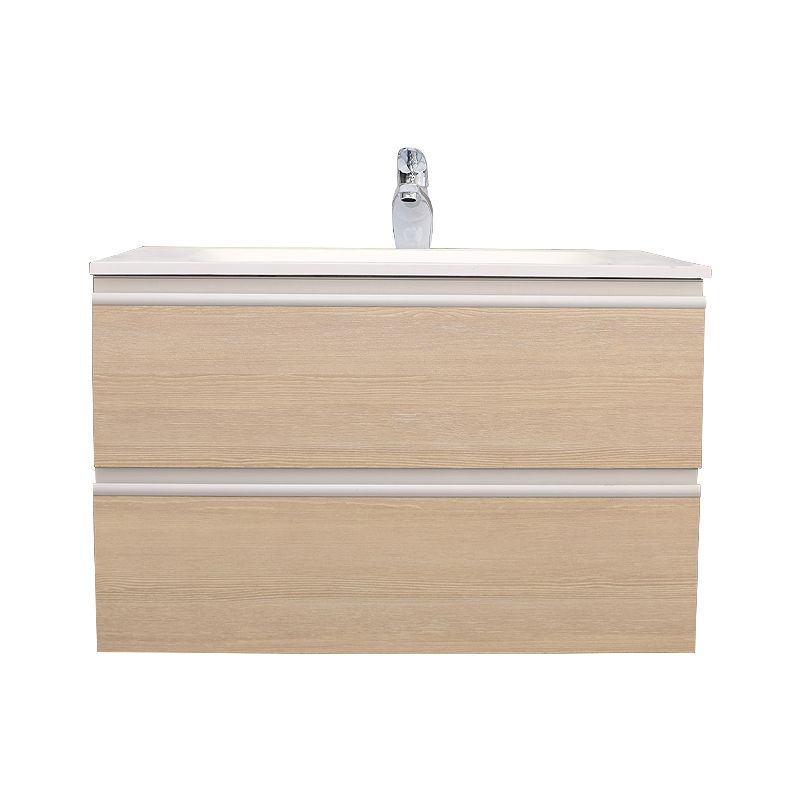 Encimera FLY countertop sink unit 81cm, Centered sink. Matt white X Beige - Image 2