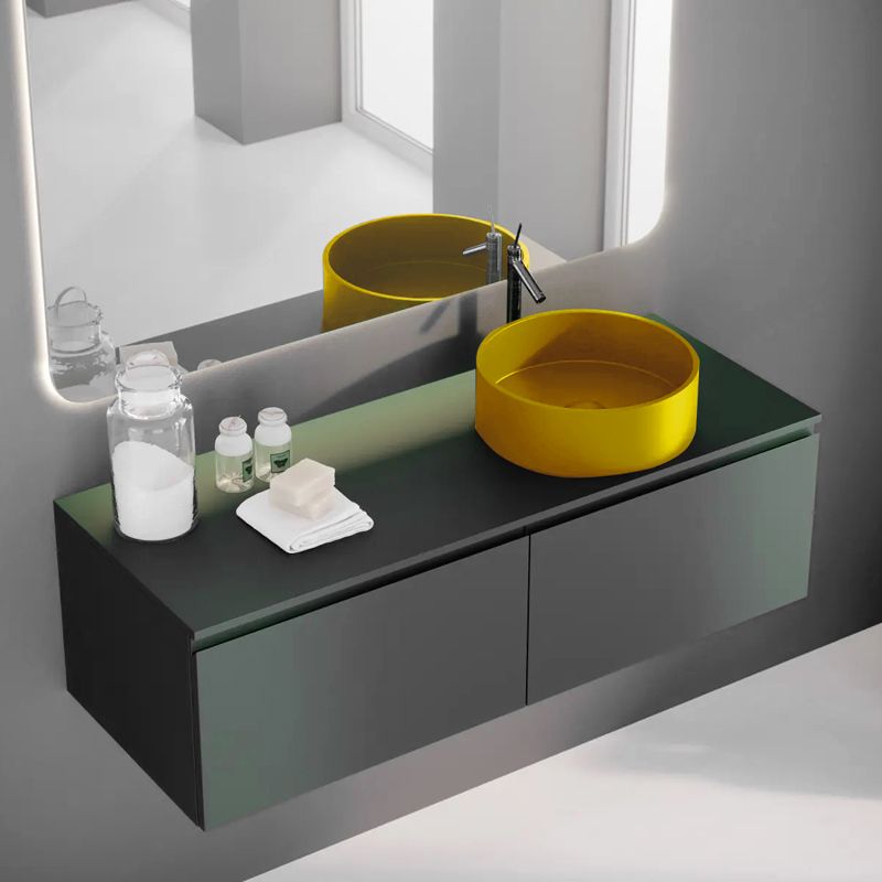 Ceramcolor CIRCUS countertop washbasin Ø 36X12 cm, Matt Gold - Image 2