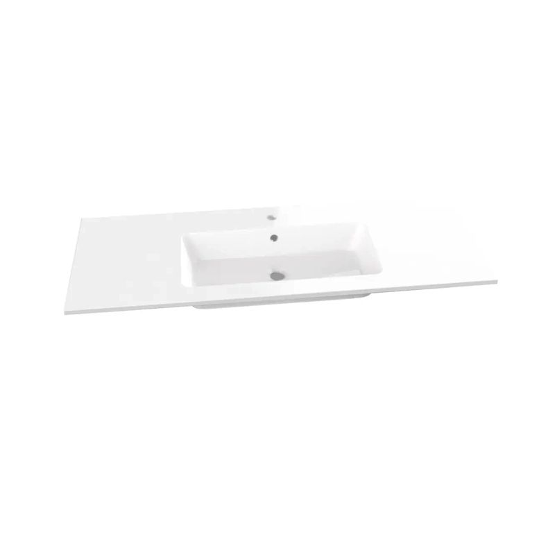 PRISMA countertop sink unit 81cm, Centered sink. Matt white X Beige - Image 4