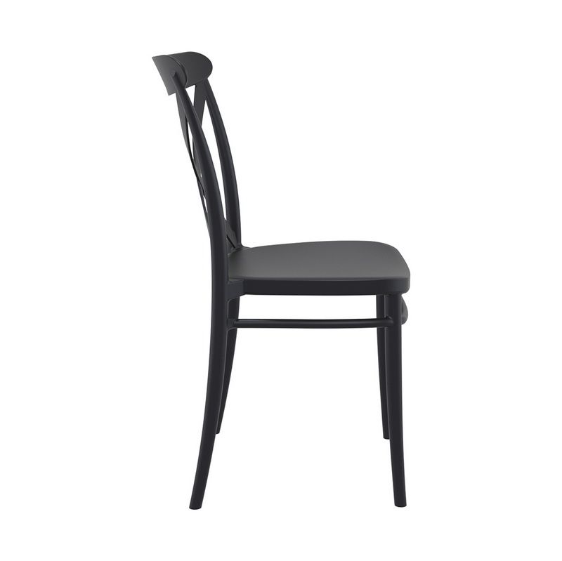 Siesta - Cross chair for indoor and outdoor, Black - Image 2