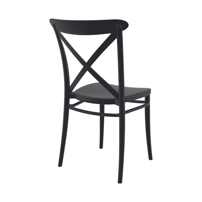 Siesta - Cross chair for indoor and outdoor, Black - Image 3