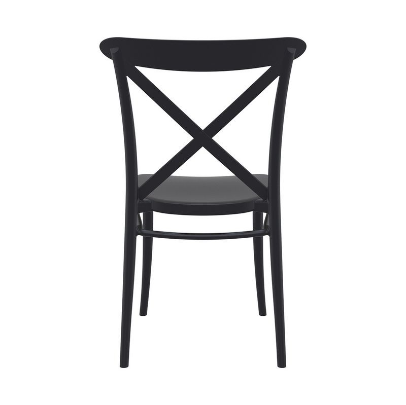 Siesta - Cross chair for indoor and outdoor, Black - Image 4