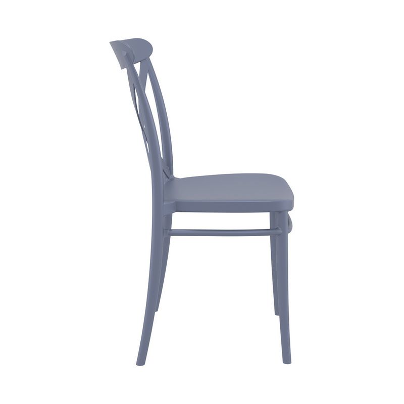 Siesta - Cross chair for indoor and outdoor, Dark grey - Image 2