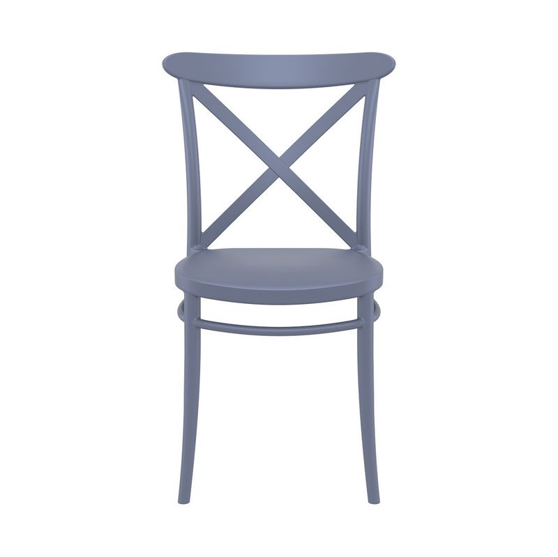 Siesta - Cross chair for indoor and outdoor, Dark grey - Image 3