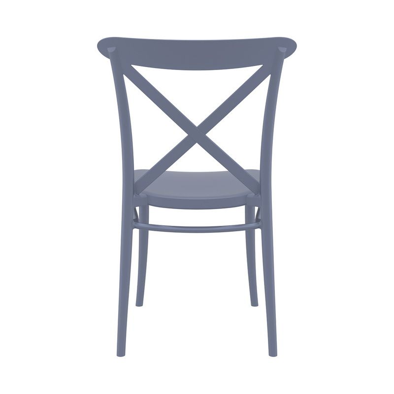 Siesta - Cross chair for indoor and outdoor, Dark grey - Image 4
