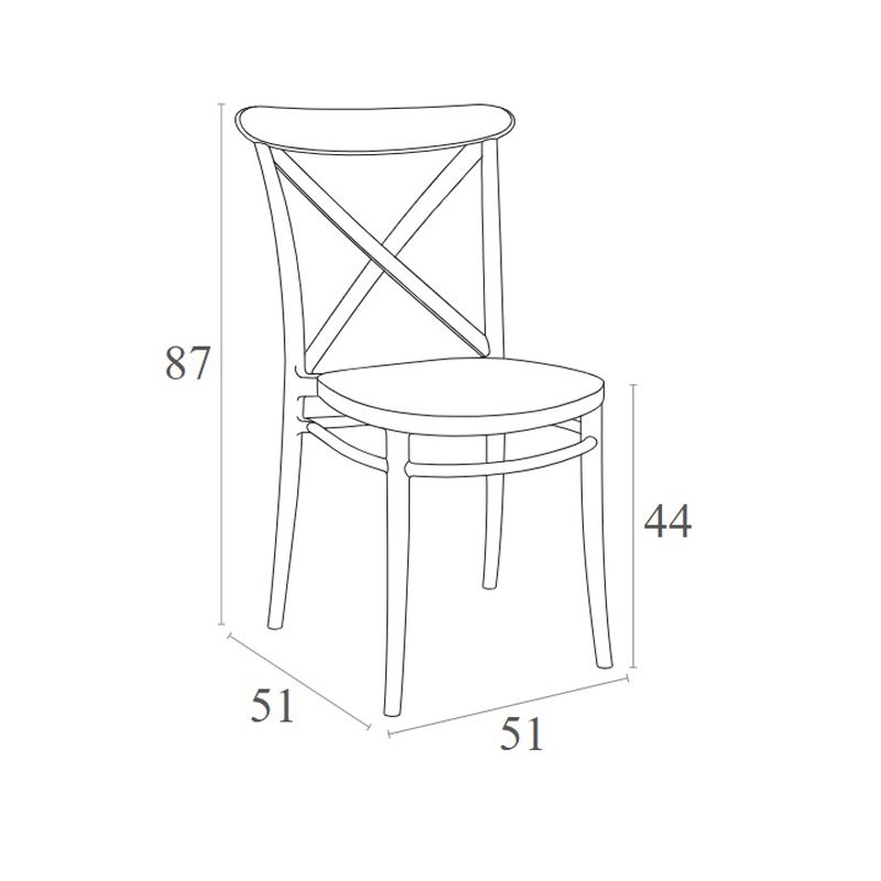 Siesta - Cross chair for indoor and outdoor, Dark grey - Image 5