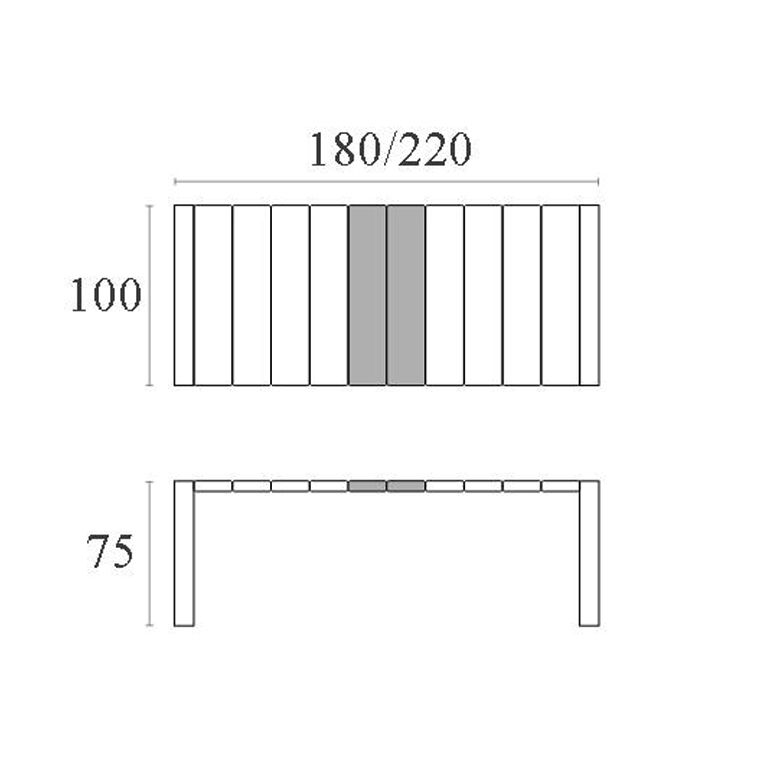 Siesta - Vegas An extendable rectangular Table 180/220, for indoor & outdoor, Beige - Image 4