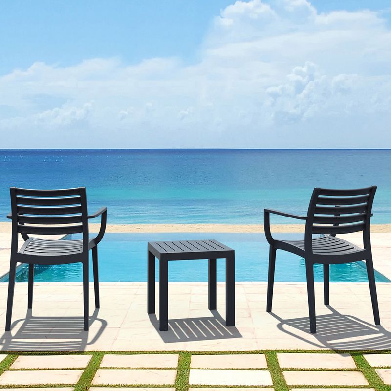 Siesta - Ocean Side Table 45cm, square, for indoor and outdoor use Black - Image 3