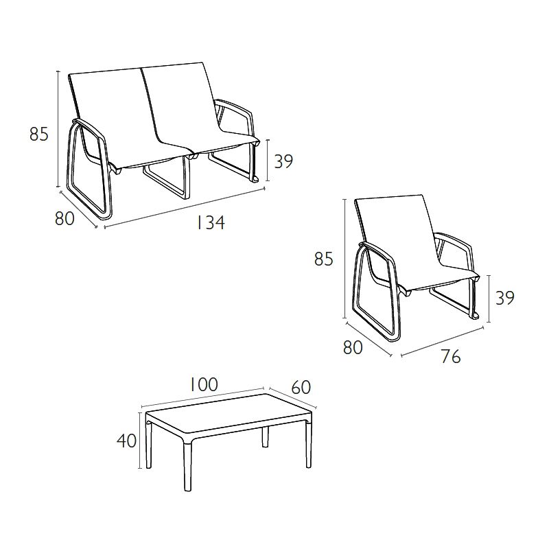 Siesta Exclusive - Pacific Lounge Sofa Set With Arms For indoor and outdoor use, White - Image 4