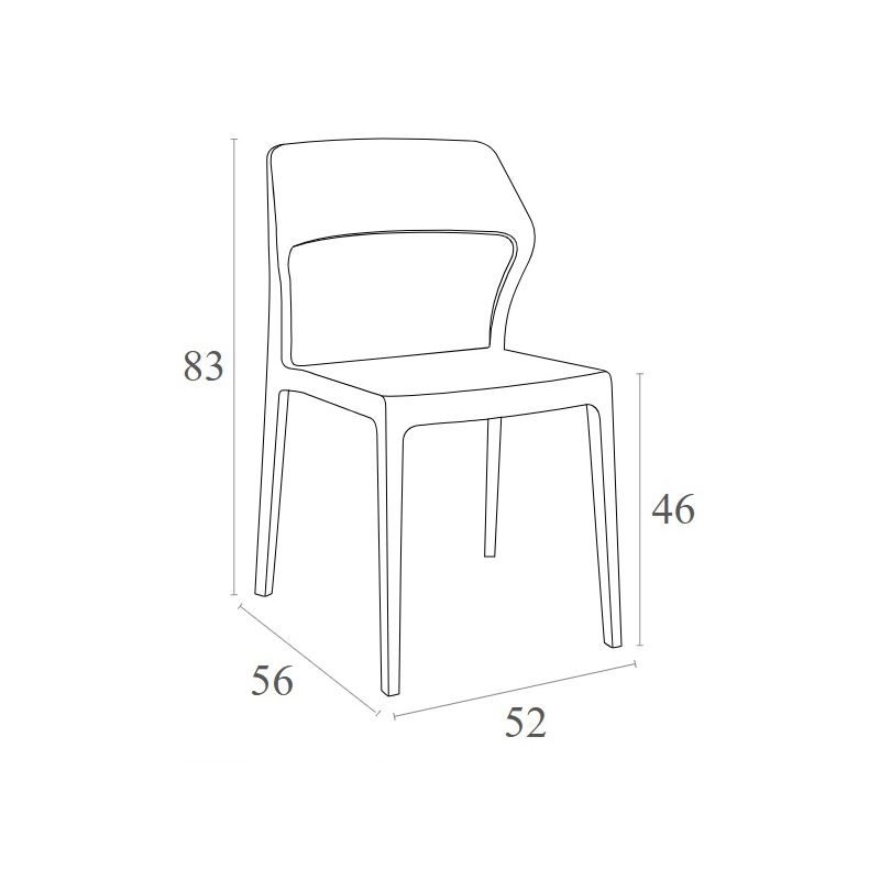 Siesta - SNOW indoor and outdoor chair, White - Image 8