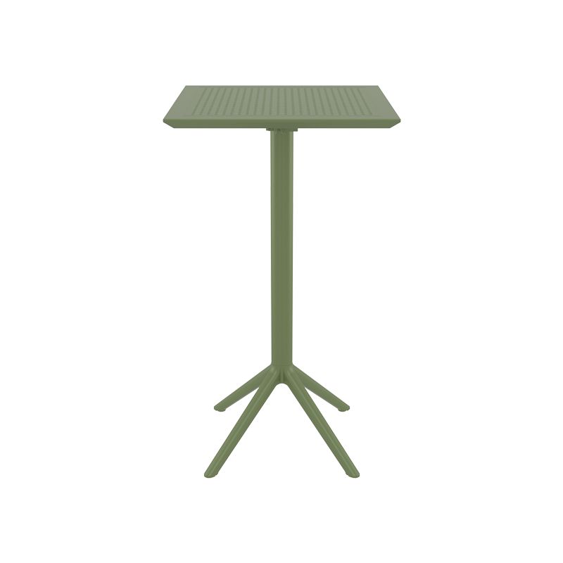 Siesta - Sky folding bar table 60cm, square, for indoor and outdoor use Olive Green - Image 2