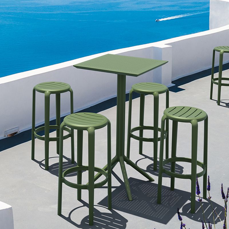 Siesta - Sky folding bar table 60cm, square, for indoor and outdoor use Olive Green - Image 7