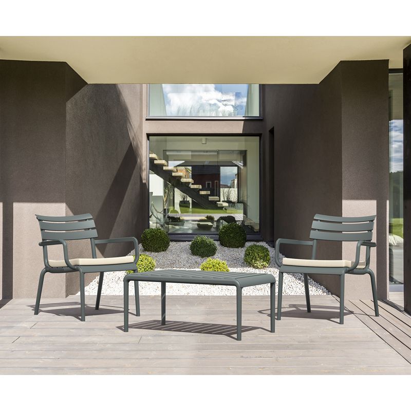Siesta Exclusive - Paris Lounge sofa set with arms, For indoor and outdoor use, Dark Grey - Image 3