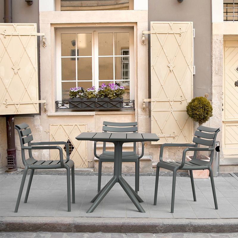 Siesta Exclusive - Paris Table 80cm, Square, For indoor and outdoor use, Dark Grey - Image 4