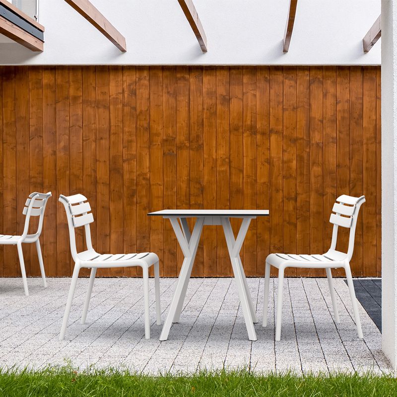 Siesta - Paris table 70cm, square, For indoor and outdoor use, White - Image 5
