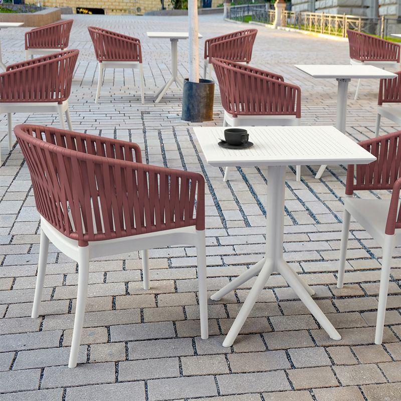 Siesta - Portofino Armchair for indoor and outdoor use White Marsala - Image 6