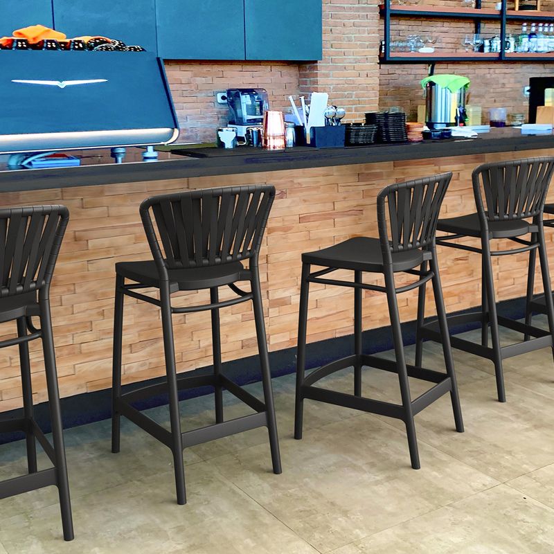 Siesta - Portofino barStool for indoor and outdoor use Black - Image 6
