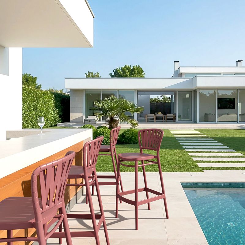 Siesta - Portofino barStool for indoor and outdoor use Marsala - Image 6