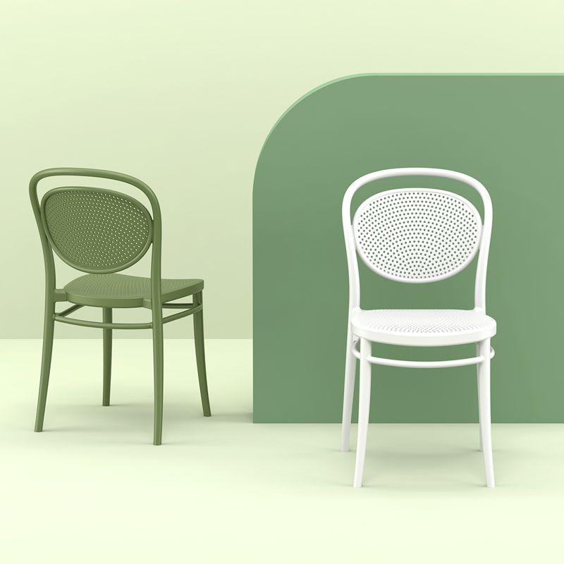 Siesta - Marcel stacking chair for indoor and outdoor, White - Image 7
