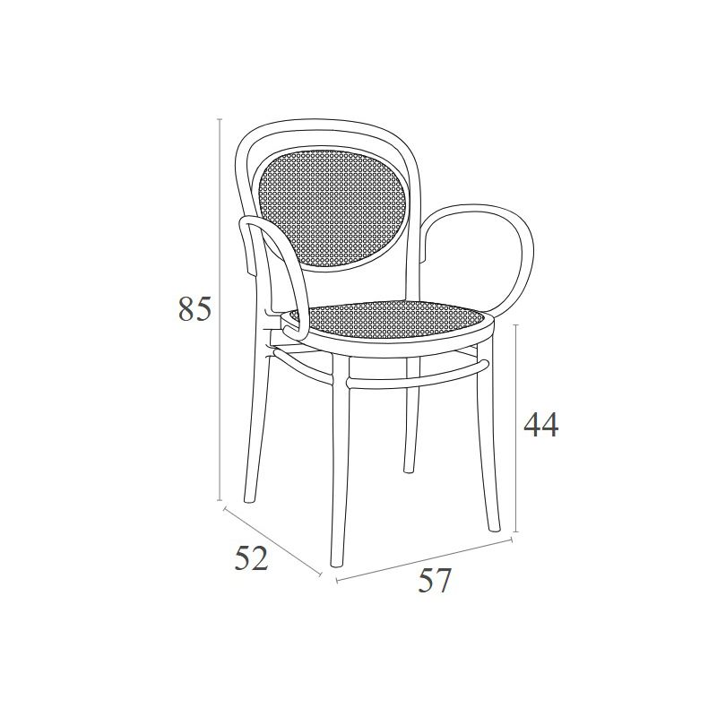 Siesta - Marcel XL stacking armchair for indoor and outdoor, Taupe - Image 9