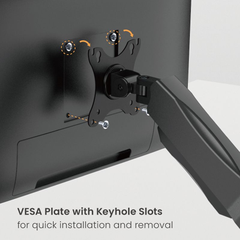 Economy Dual-Screen Spring-Assisted Monitor Arm For most 17"-32" Monitors - Image 5