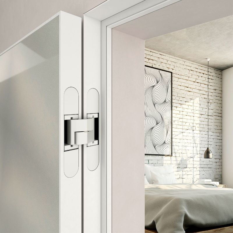 High loading capacity concealed hinge for internal flush doors, 60kg x 2 hinges, 180°opening, matt black - Image 2
