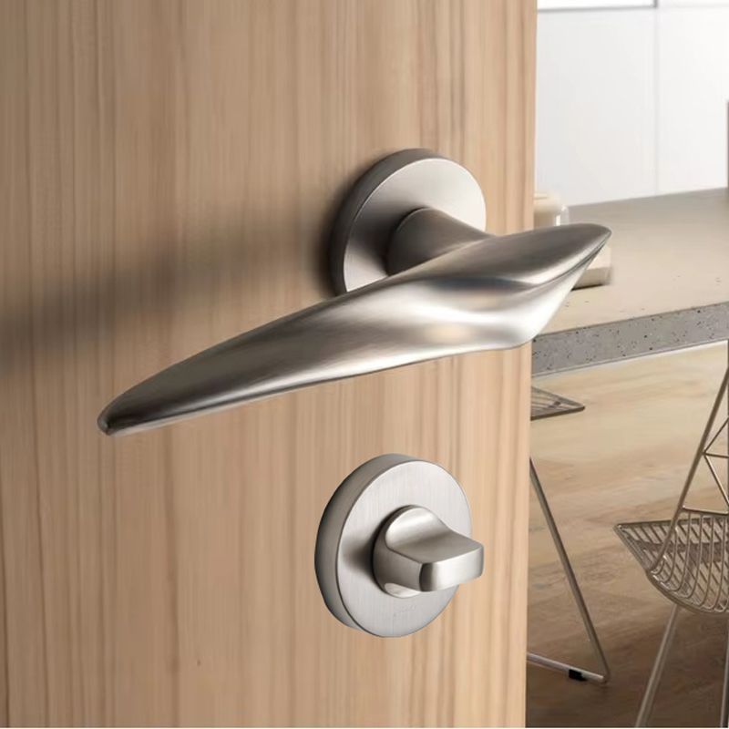 WELDER Modern bathroom door handle matte satin nickel - Image 2