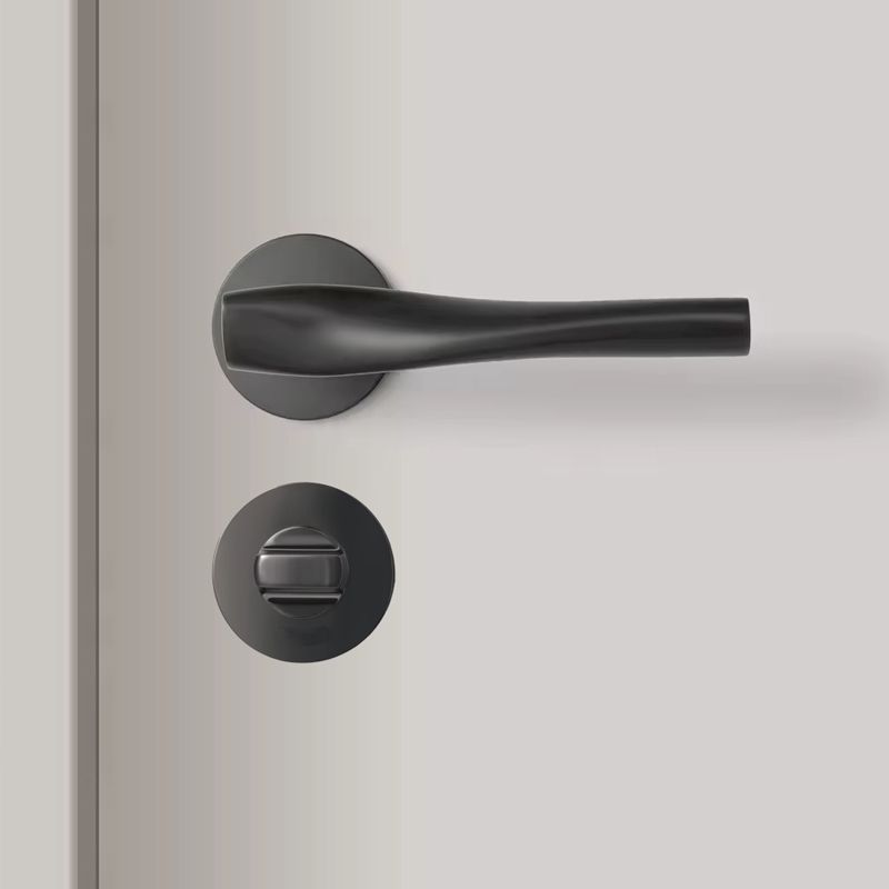 WELDER Modern Luxury bathroom door handle Gun Black Brushed - Image 2