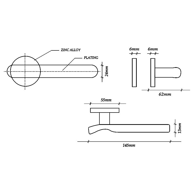 WELDER - simple TOUCH interior door handle Gold - Image 6