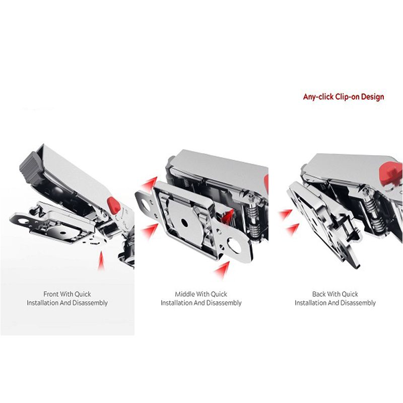 Furniture soft closing cabinet hinge, 3D clip-on, Opening Angle 105?, half overlay - Image 5