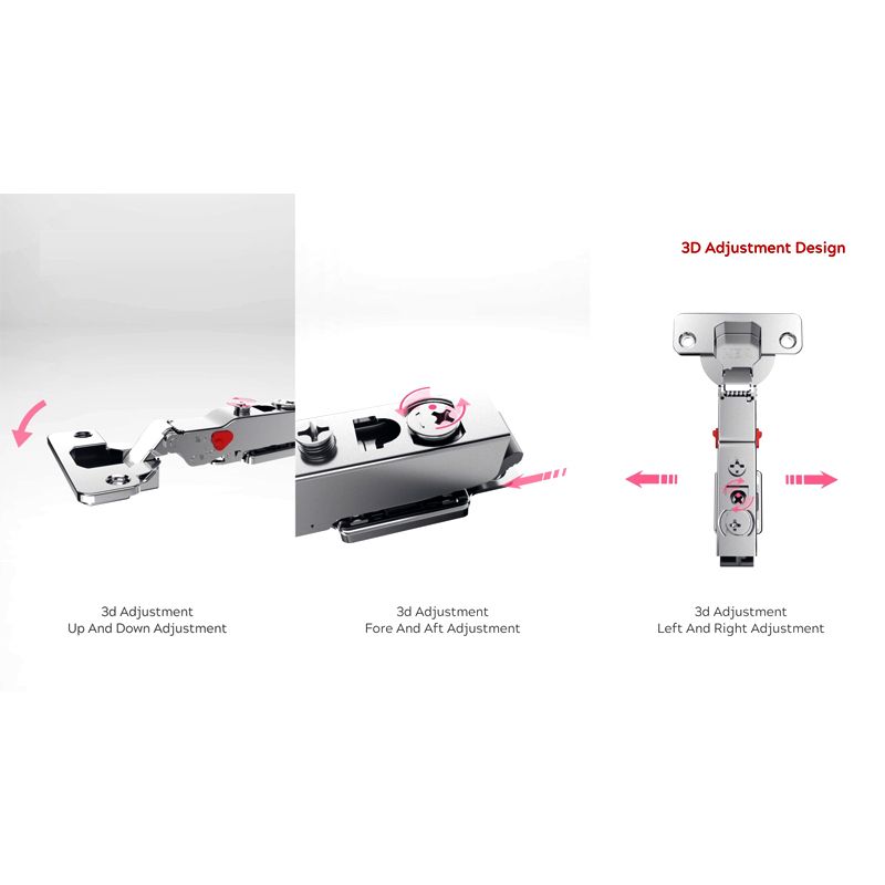 Furniture soft closing cabinet hinge, 3D clip-on, Opening Angle 105?, inset - Image 6