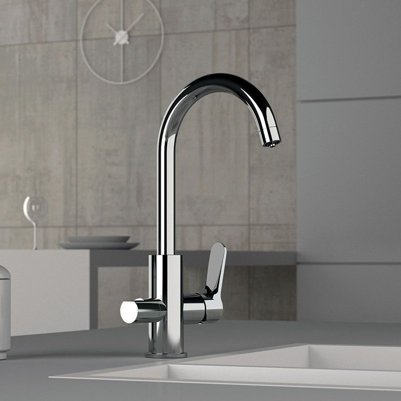 REMER - Infinity Kitchen Single-lever sink mixer three ways inlet with feature for drinking water inlet, Chrome plating - Image 2