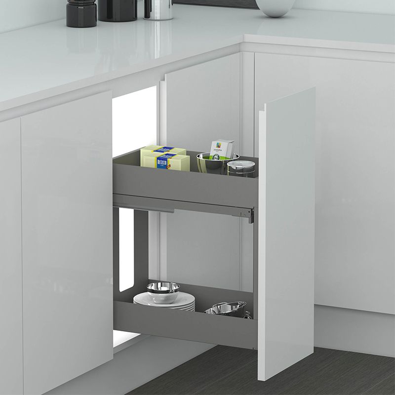 Inoxa - Cargo with Two shelves for cabinet door 30 CM, Ardesia - Image 2