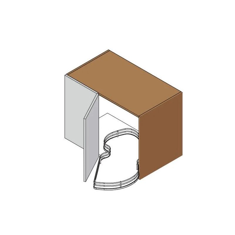 Combi's 2 - Revolving full extension shelves for base corner, With Anti slipt feature, Right - Image 3