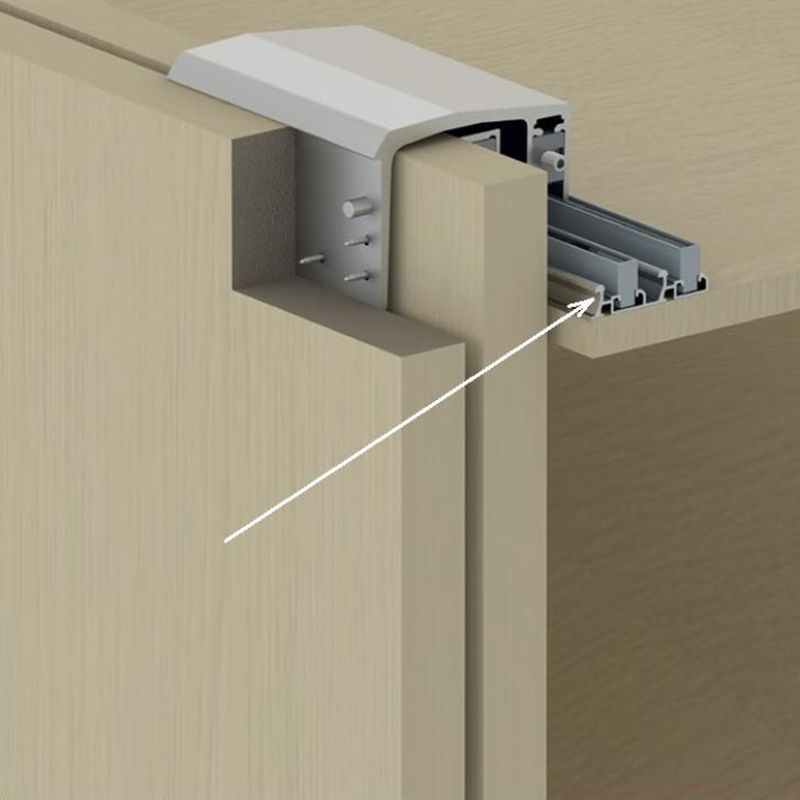 100 KG Adjustable sliding wardrobe system soft closing, door thickness 16-20 mm - Image 4