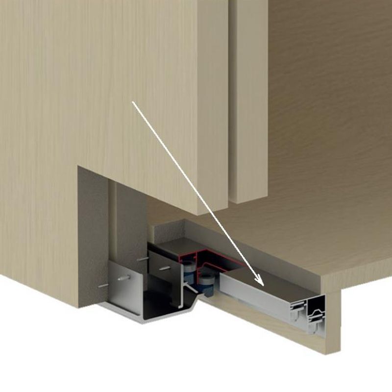 100 KG Adjustable sliding wardrobe system soft closing, door thickness 16-20 mm - Image 6