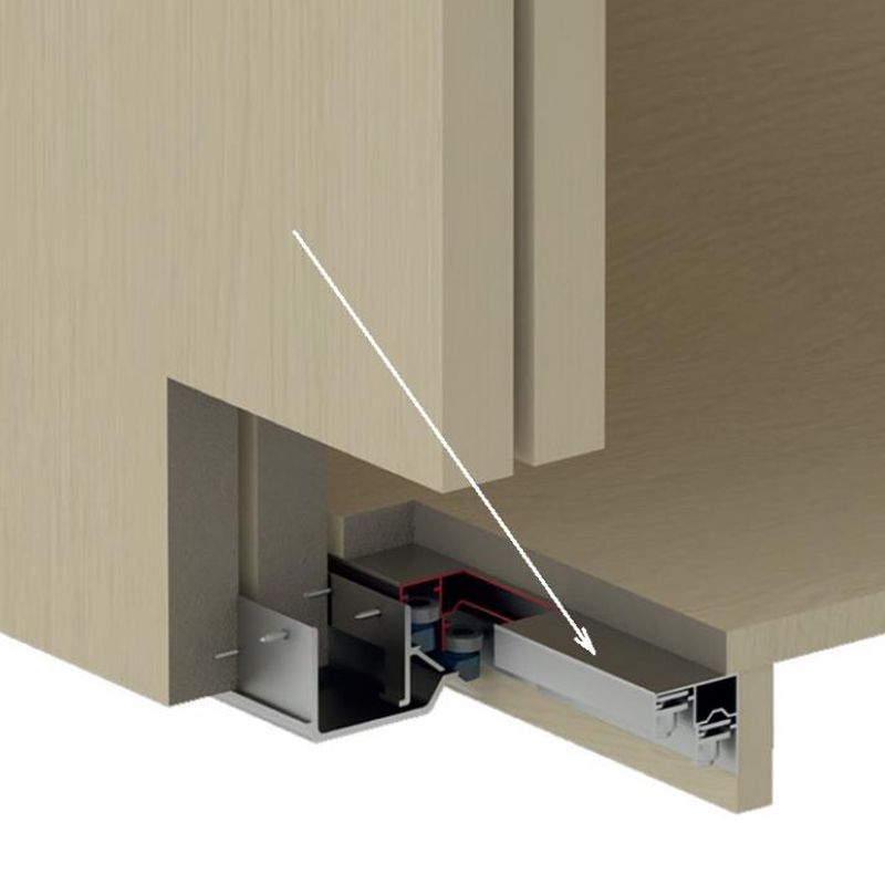 100 Kg Sliding Wardrobe System, 3 Door thickness 16-20 mm, With Soft Close - Image 5